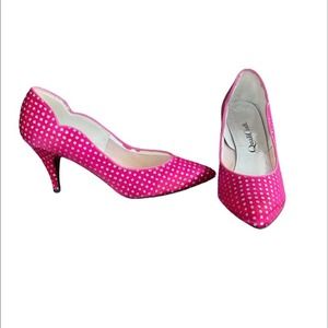 Vintage Qualicraft Hot Pink Heels with Glitter.  Size 7